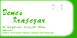 denes krajczar business card