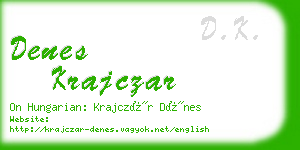 denes krajczar business card